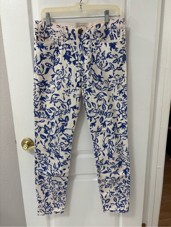 Current/Elliott Denim - Current/Elliott x DVF Floral Blue White Watercolor Denim Jeans